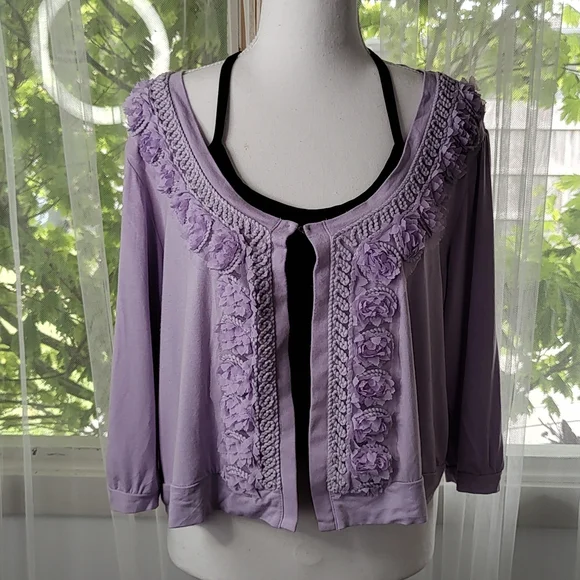 Sweet mauve City Chic cardigan. - Picture 2 of 5